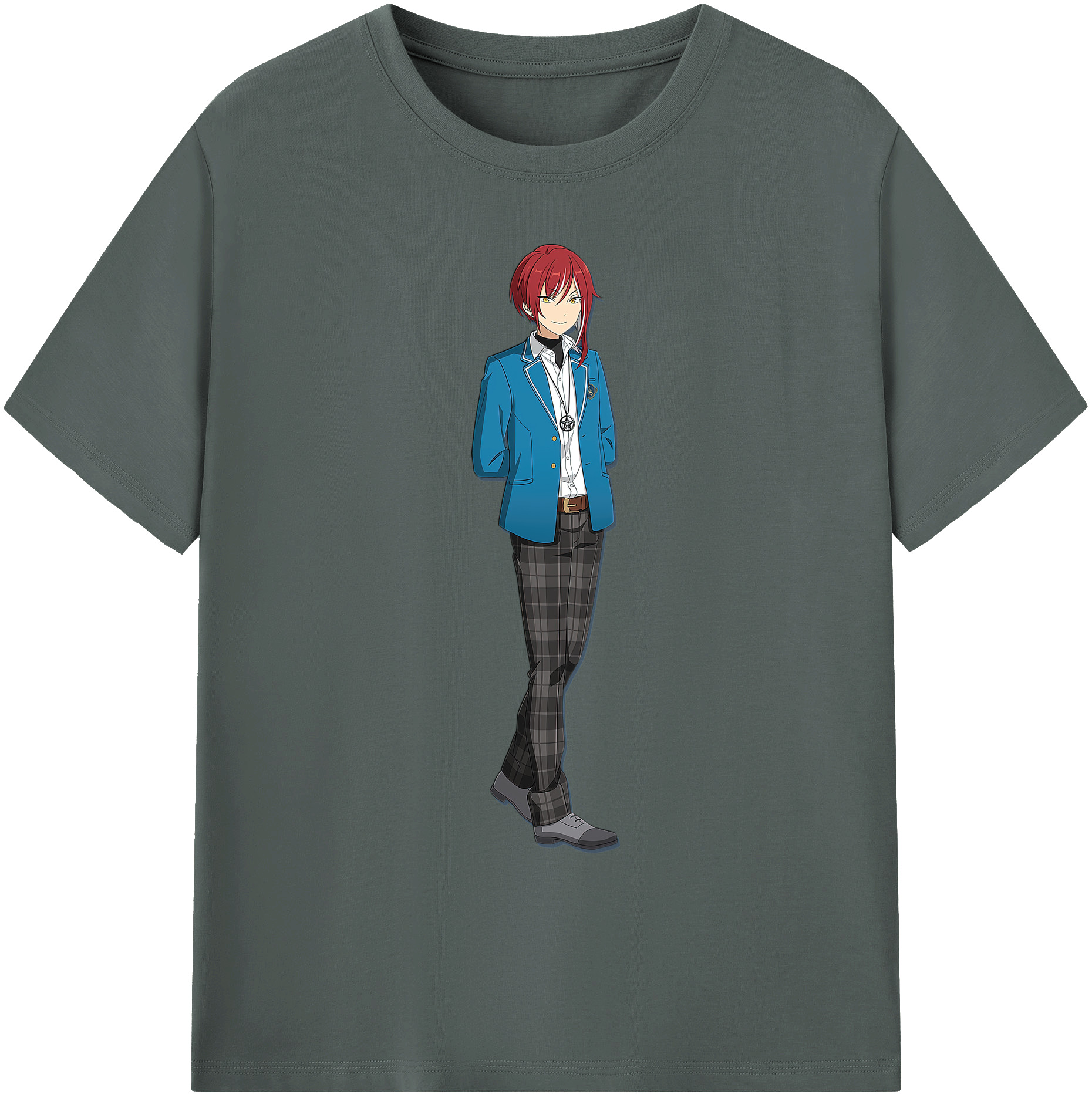 （画像用） あんさんぶるスターズ! Ensemble Stars 綿100％ メンズ半袖Tシャツ｜肌触りやわらか＆通気性